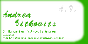 andrea vitkovits business card